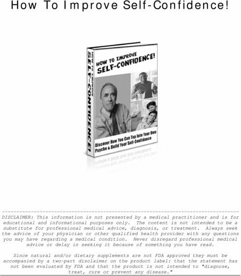 Product picture How To Improve Self-Confidence